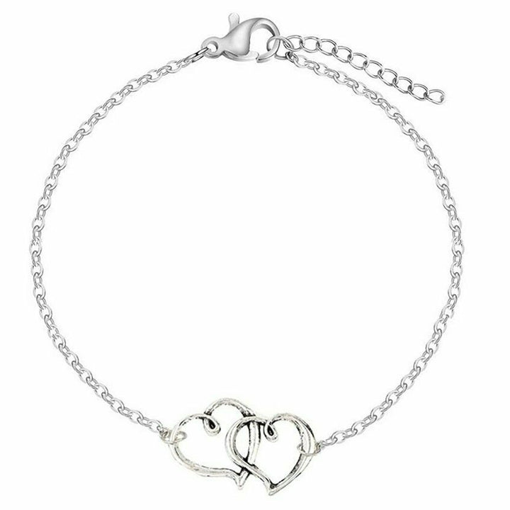 Women's Double Heart Arrow Shape Ankle Bracelet